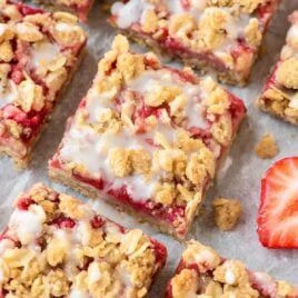 Healthy Strawberry Oatmeal Bars Dessert